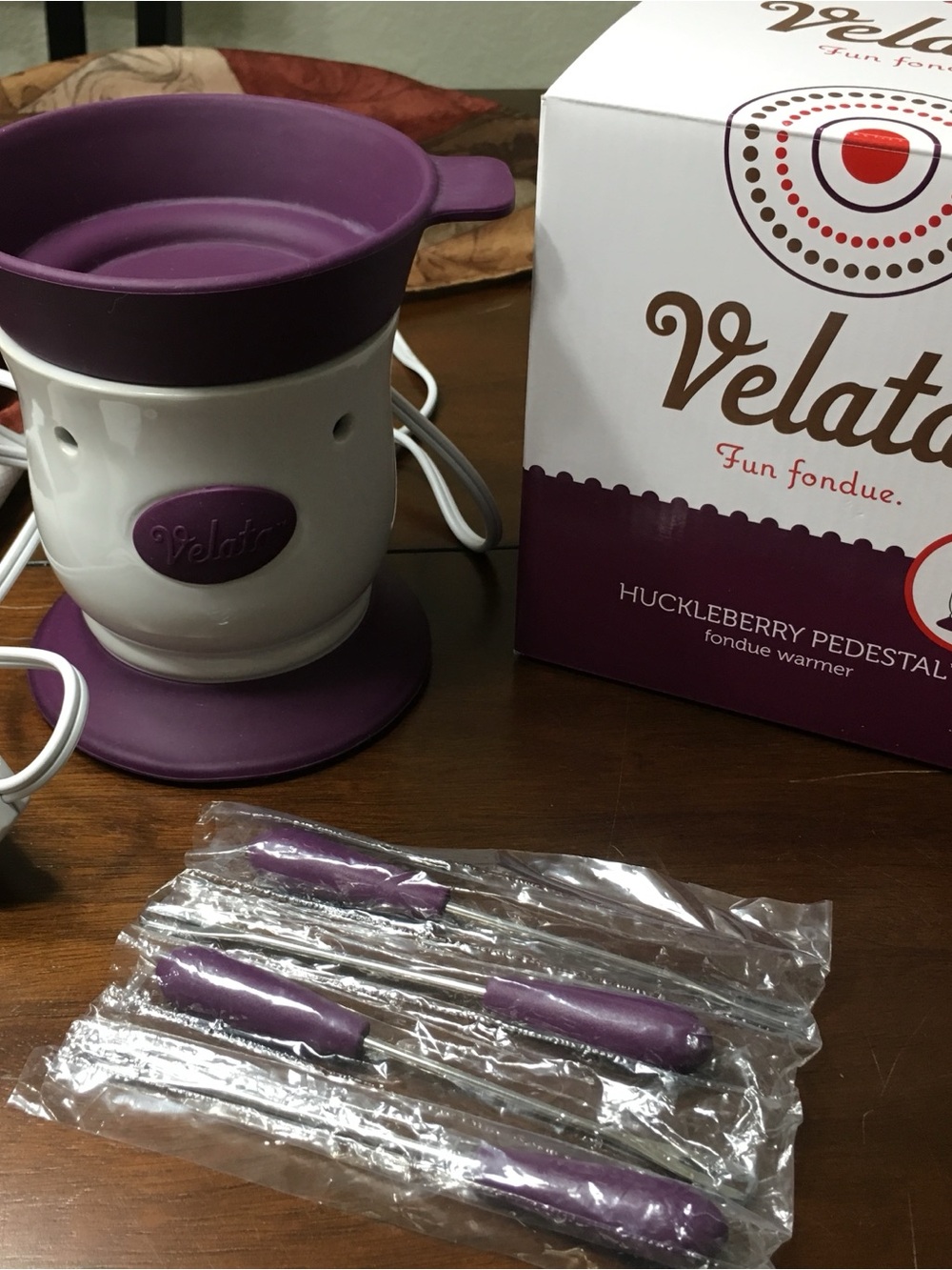 Velata Huckleberry Purple Fondue Warmer